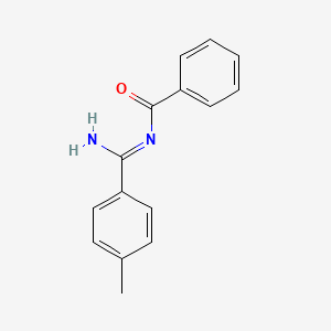 molecular formula C15H14N2O B14627570 N-[amino-(4-methylphenyl)methylidene]benzamide 