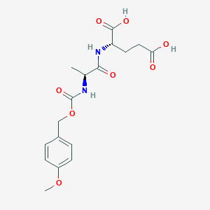 molecular formula C17H22N2O8 B14627584 N-{[(4-Methoxyphenyl)methoxy]carbonyl}-L-alanyl-L-glutamic acid CAS No. 58173-41-4