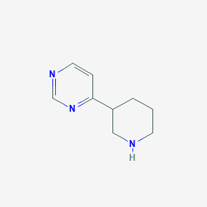molecular formula C9H13N3 B1462775 4-(Piperidin-3-yl)pyrimidine CAS No. 1185194-36-8