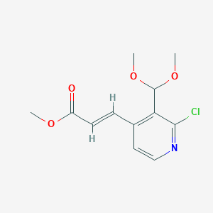 molecular formula C12H14ClNO4 B1462777 (E)-Methyl 3-(2-chloro-3-(dimethoxymethyl)pyridin-4-yl)acrylate CAS No. 1186405-24-2