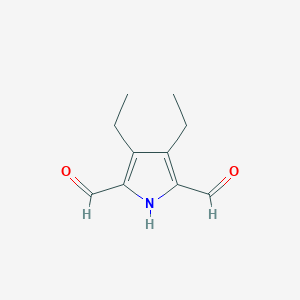 molecular formula C10H13NO2 B146278 3,4-diethyl-1H-pyrrole-2,5-dicarbaldehyde CAS No. 130274-66-7