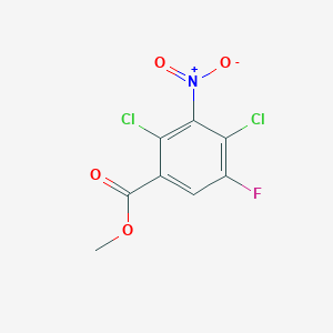molecular formula C8H4Cl2FNO4 B1462789 Methyl 2,4-dichloro-5-fluoro-3-nitrobenzoate CAS No. 1153285-12-1