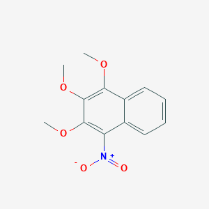 molecular formula C13H13NO5 B14627936 Naphthalene, 1,2,3-trimethoxy-4-nitro- CAS No. 57187-59-4