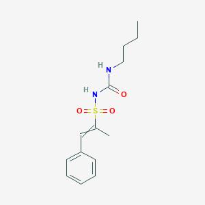 molecular formula C14H20N2O3S B14628056 N-(Butylcarbamoyl)-1-phenylprop-1-ene-2-sulfonamide CAS No. 56752-77-3