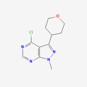 4-Chloro-1-methyl-3-tetrahydro-2H-pyran-4-yl-1H-pyrazolo[3,4-d]pyrimidine