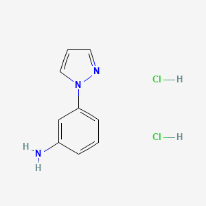 molecular formula C9H11Cl2N3 B1462819 [3-(1h-Pyrazol-1-yl)phenyl]amine dihydrochloride CAS No. 1185293-09-7