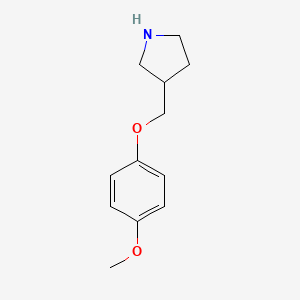 molecular formula C12H17NO2 B1462823 3-[(4-Methoxyphenoxy)methyl]pyrrolidine CAS No. 933736-44-8