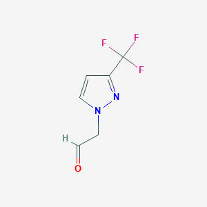 2-(3-(trifluoromethyl)-1H-pyrazol-1-yl)acetaldehyde