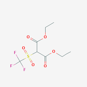 molecular formula C8H11F3O6S B14628305 Diethyl (trifluoromethanesulfonyl)propanedioate CAS No. 54007-45-3
