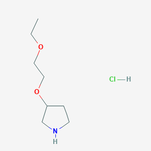 molecular formula C8H18ClNO2 B1462831 3-(2-Ethoxyethoxy)pyrrolidine hydrochloride CAS No. 1094108-02-7