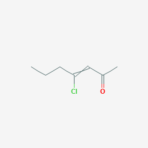 molecular formula C7H11ClO B14628337 4-Chlorohept-3-en-2-one CAS No. 54813-94-4
