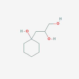 molecular formula C9H18O3 B14628362 1,2-Propanediol, 3-(1-hydroxycyclohexyl)- CAS No. 55862-21-0