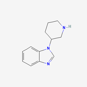 molecular formula C12H15N3 B1462837 1-(piperidin-3-yl)-1H-1,3-benzodiazole CAS No. 1187228-22-3