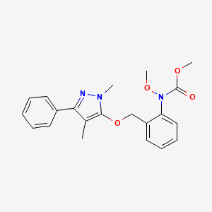 molecular formula C21H23N3O4 B1462844 Pyrametostrobin CAS No. 915410-70-7