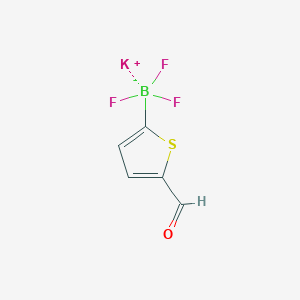 molecular formula C5H3BF3KOS B1462845 Potassium 5-formylthiophene-2-trifluoroborate CAS No. 1025113-78-3