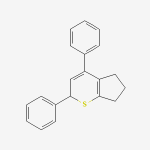 molecular formula C20H18S B14628481 Cyclopenta[b]thiopyran, 2,5,6,7-tetrahydro-2,4-diphenyl- CAS No. 54146-68-8