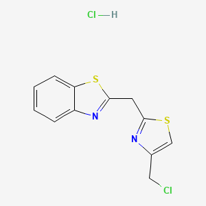 2-{[4-(Chloromethyl)-1,3-thiazol-2-yl]methyl}-1,3-benzothiazole hydrochloride