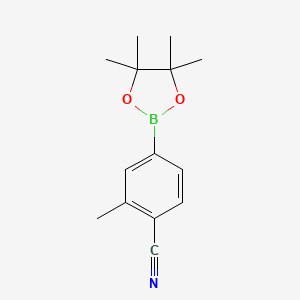 molecular formula C14H18BNO2 B1462873 2-Methyl-4-(4,4,5,5-tetramethyl-1,3,2-dioxaborolan-2-yl)benzonitrile CAS No. 775351-54-7