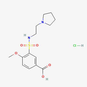 4-Methoxy-3-{[2-(pyrrolidin-1-yl)ethyl]sulfamoyl}benzoic acid hydrochloride