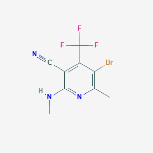 5-Bromo-6-methyl-2-(methylamino)-4-(trifluoromethyl)nicotinonitrile