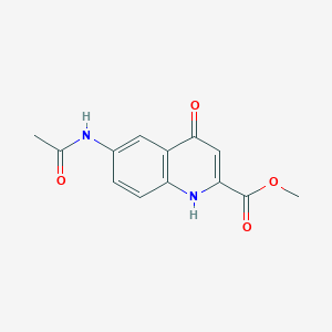 molecular formula C13H12N2O4 B1462890 Methyl 6-acetamido-4-hydroxyquinoline-2-carboxylate CAS No. 929028-74-0