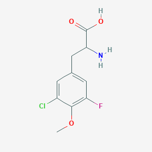 molecular formula C10H11ClFNO3 B1462893 2-Amino-3-(3-chloro-5-fluoro-4-methoxyphenyl)propanoic acid CAS No. 1260005-16-0