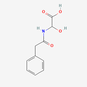 molecular formula C10H11NO4 B14629033 Hydroxy(2-phenylacetamido)acetic acid CAS No. 56674-25-0