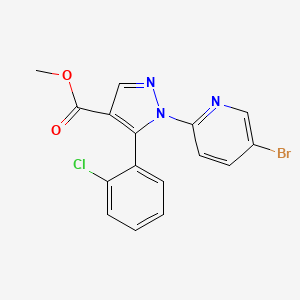 Methyl 1-(5-bromopyridin-2-yl)-5-(2-chlorophenyl)pyrazole-4-carboxylate