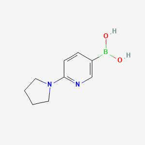 molecular formula C9H13BN2O2 B1462909 6-(Pyrrolidin-1-yl)pyridine-3-boronic acid CAS No. 1150114-75-2