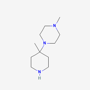 molecular formula C11H23N3 B1462912 1-Methyl-4-(4-methylpiperidin-4-yl)piperazine CAS No. 930604-01-6