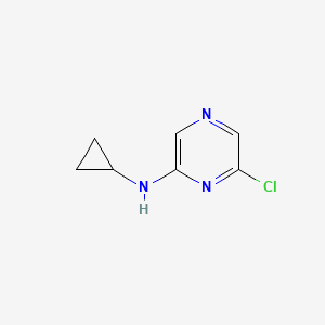 molecular formula C7H8ClN3 B1462914 6-chloro-N-cyclopropylpyrazin-2-amine CAS No. 941294-47-9