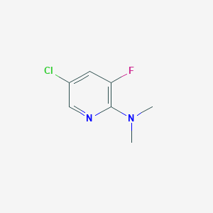 molecular formula C7H8ClFN2 B1462917 5-Chloro-3-fluoro-N,N-dimethylpyridin-2-amine CAS No. 1020253-19-3