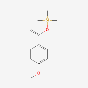 molecular formula C12H18O2Si B14629176 Silane, [[1-(4-methoxyphenyl)ethenyl]oxy]trimethyl- CAS No. 55991-65-6