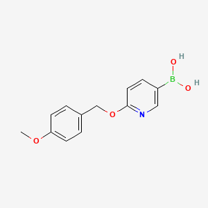 molecular formula C13H14BNO4 B1462919 6-(4-Methoxybenzyloxy)pyridin-3-ylboronic acid CAS No. 663955-80-4