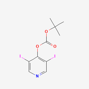 molecular formula C10H11I2NO3 B1462920 tert-Butyl 3,5-diiodopyridin-4-yl carbonate CAS No. 1186311-08-9