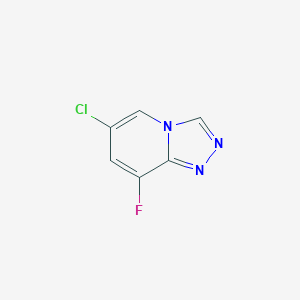 molecular formula C6H3ClFN3 B1462921 6-Chloro-8-fluoro-[1,2,4]triazolo[4,3-a]pyridine CAS No. 1020253-21-7