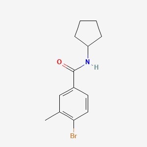 molecular formula C13H16BrNO B1462924 4-Bromo-N-cyclopentyl-3-methylbenzamide CAS No. 1020252-78-1