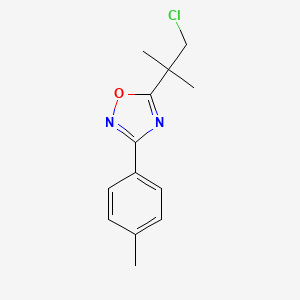 molecular formula C13H15ClN2O B1462925 5-(1-Chloro-2-methylpropan-2-yl)-3-p-tolyl-1,2,4-oxadiazole CAS No. 1072944-73-0