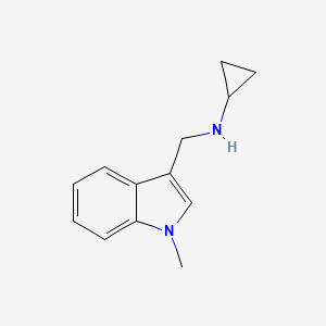 molecular formula C13H16N2 B1462934 Cyclopropyl-(1-methyl-1H-indol-3-ylmethyl)-amine CAS No. 97417-83-9