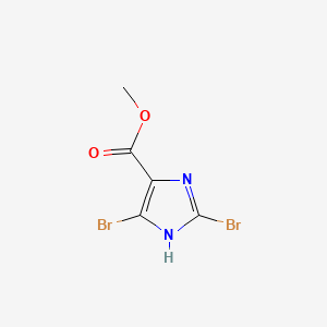 molecular formula C5H4Br2N2O2 B1462938 Methyl 2,5-dibromo-1H-imidazole-4-carboxylate CAS No. 883876-21-9