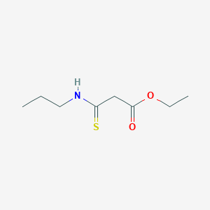 molecular formula C8H15NO2S B14629464 Ethyl 3-(propylamino)-3-sulfanylidenepropanoate CAS No. 57005-81-9