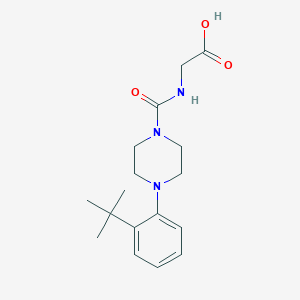 molecular formula C17H25N3O3 B1462948 N-{[4-(2-tert-Butylphenyl)piperazin-1-yl]carbonyl}glycine 