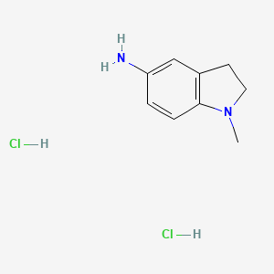 molecular formula C9H14Cl2N2 B1462953 1-Methylindolin-5-amine dihydrochloride CAS No. 1240527-25-6