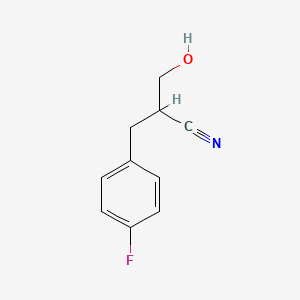 2-[(4-Fluorophenyl)methyl]-3-hydroxypropanenitrile
