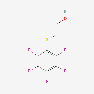 molecular formula C8H5F5OS B14629561 Ethanol, 2-[(pentafluorophenyl)thio]- CAS No. 56717-45-4