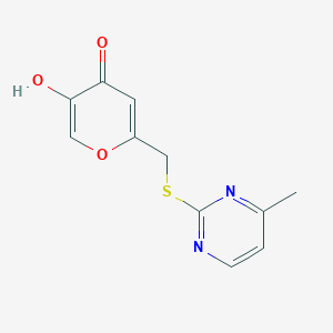 5-hydroxy-2-(((4-methylpyrimidin-2-yl)thio)methyl)-4H-pyran-4-one