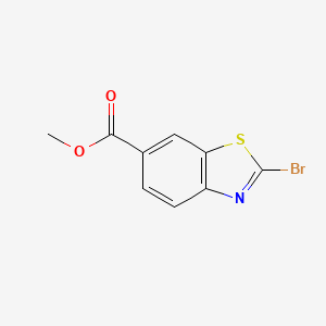 molecular formula C9H6BrNO2S B1462968 Methyl 2-bromobenzo[d]thiazole-6-carboxylate CAS No. 1024583-33-2