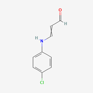 molecular formula C9H8ClNO B14629719 3-(4-Chloroanilino)prop-2-enal CAS No. 55377-28-1