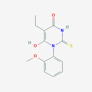 5-Ethyl-6-hydroxy-3-(2-methoxyphenyl)-2-sulfanyl-3,4-dihydropyrimidin-4-one