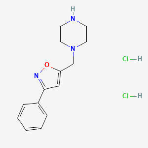 1-[(3-Phenyl-1,2-oxazol-5-yl)methyl]piperazine dihydrochloride